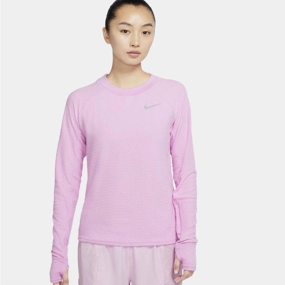Nike Therma Sphere Long Sleeve Top Size‎ M Performance Activewear Pink